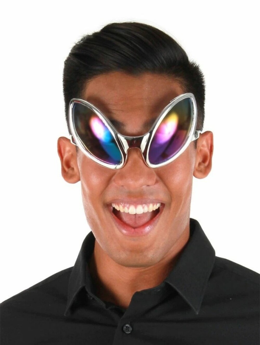 Novelty Alien Glasses Silver and Green for Halloween Party One Dozen Pieces